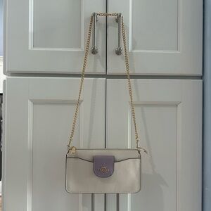 Coach Cream and Purple Crossbody Bag